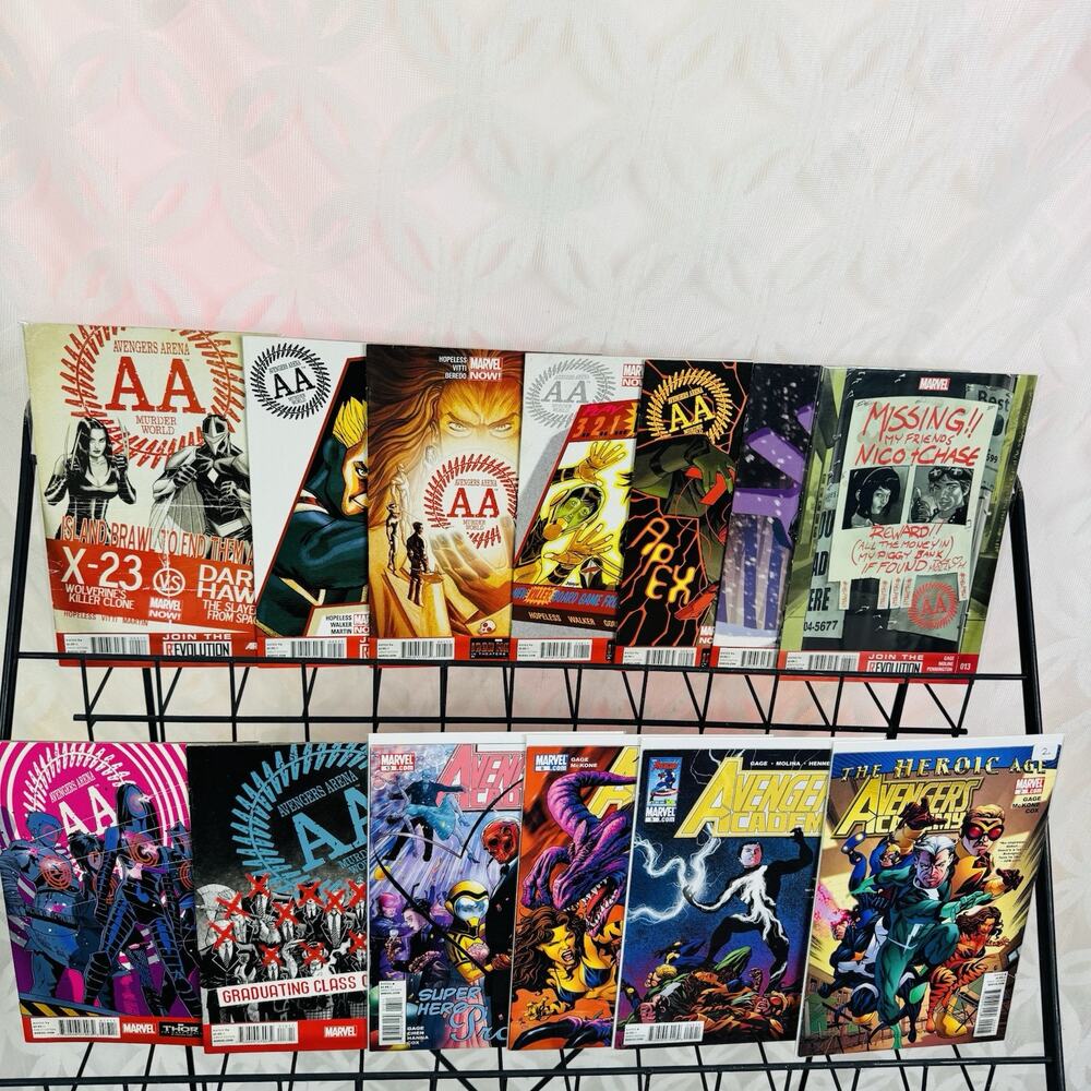 Avengers Arena 4-5 7-10‎ 13 17-18 & Avengers Academy 2 5 6 13 Lot Reptyl X-23